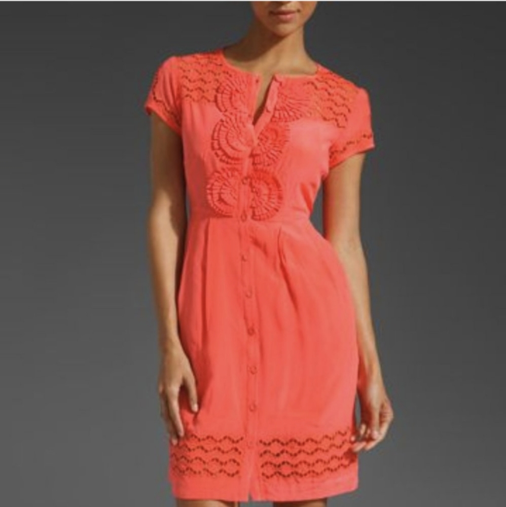 Nanette Lepore - Sz2 Tangerine Midi Dress